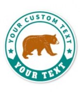 Custom Bear in Circle-MM